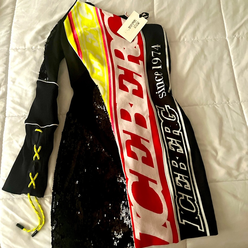 Iceberg brand new  one shoulder bodycon dress.